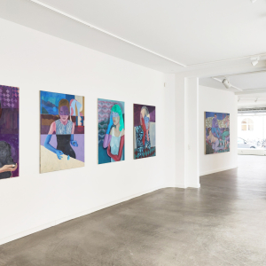 Installation view of the exhibition "Resonant Hues" by Anne Torpe at Hans Alf Gallery