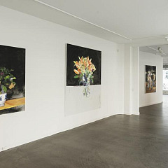Installation view from the exhibition “Duerne fra Rom (The Pigeons of Rome)” by Erik A. Frandsen at Hans Alf Gallery