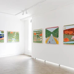 Installation view of the exhibition "Members Only" by Anders SCRMN Meisner at Hans Alf Gallery
