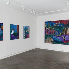 Installation view of the 2022 exhibition "Days of Oblivion" by Anne Torpe at Hans Alf Gallery