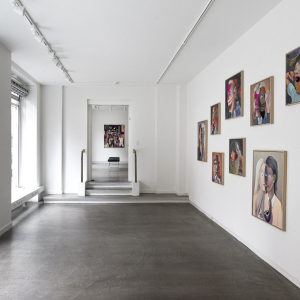 Installation view of the 2021 exhibition "Nachtcafé (pas d'assurance pour la Nuit)" by Armin Boehm at Hans Alf Gallery
