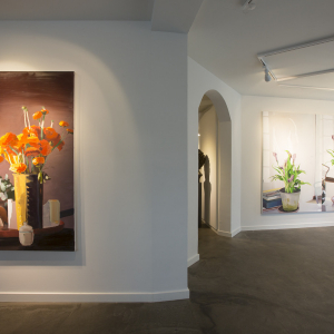 Installation view of the 2017 exhibition "Flower Angles" by Erik A. Frandsen at Hans Alf Gallery