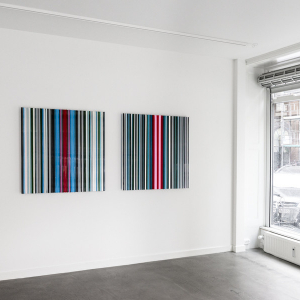 Installation view of the 2019 exhibition "Leaving London" by Frank Fischer at Hans Alf Gallery