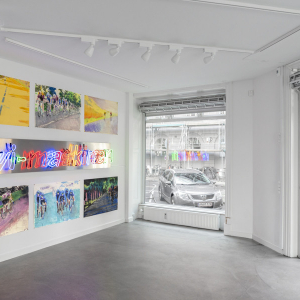 Installation view from the exhibition "The We-Machine" by Erik A. Frandsen at Hans Alf Gallery