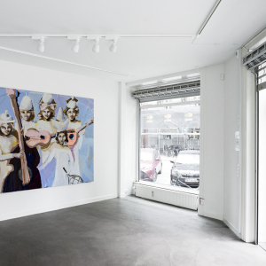 Installation view of the 2020 exhibition "Hysteria" by Mie Olise Kjærgaard at Hans Alf Gallery