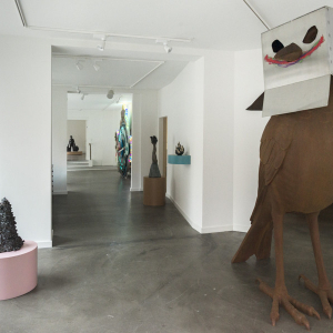 Installation view of the 2020 exhibition "Joy of Sublimation" by Fredrik Raddum at Hans Alf Gallery