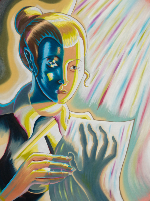 The Power of the Written, 2023, painting by Martin Bigum
