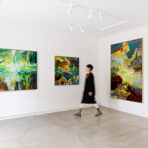 Installation view of the 2023 exhibition "The Void" by Magnus Fisker at Hans Alf Gallery