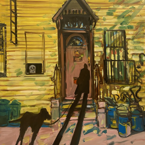 Yellow House, 2022, painting by Deborah Brown