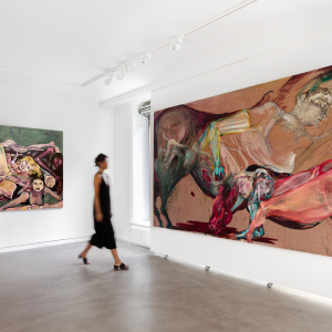 Installation view of the 2023 exhibition "Quality Time" by Anna Sofie Jespersen at Hans Alf Gallery