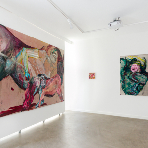 Installation view of the 2023 exhibition "Quality Time" by Anna Sofie Jespersen at Hans Alf Gallery